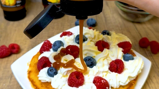 Indulgent Chocolate-Filled Pancakes with Melora Squeezy Manuka Honey
