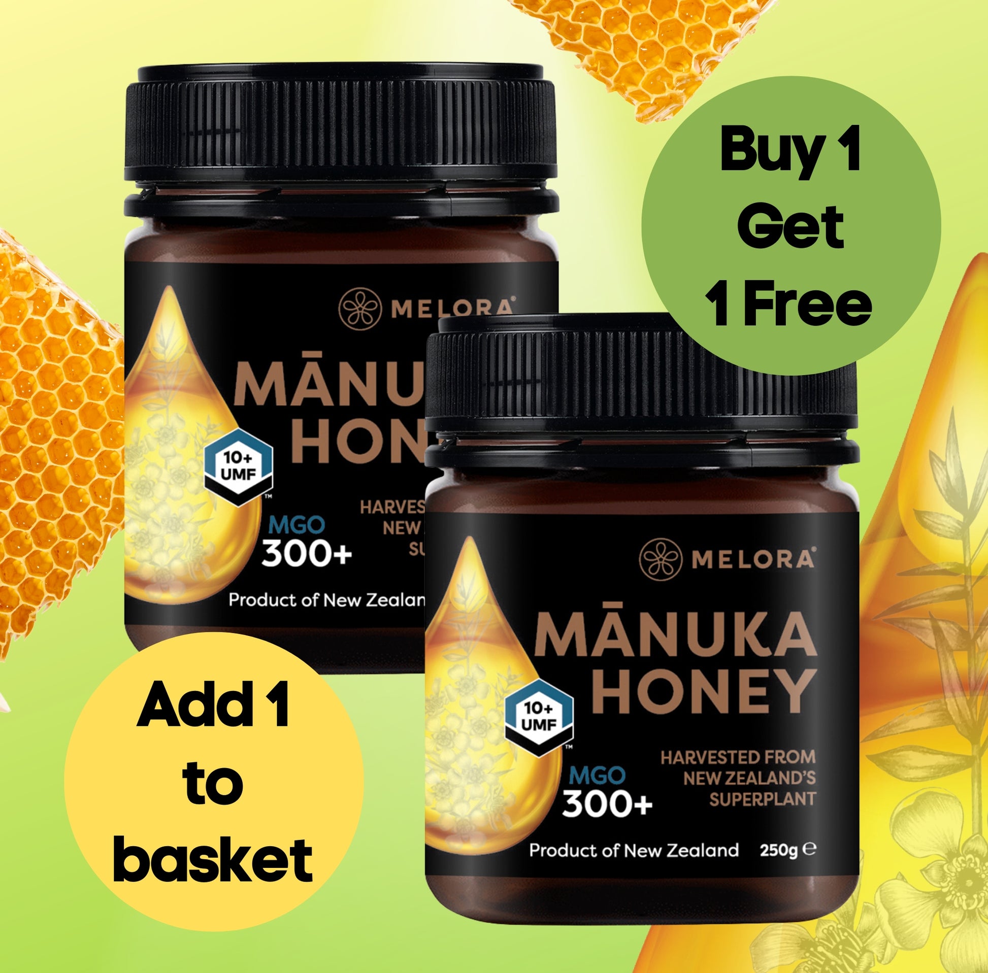 Mānuka Honey 300+ MGO 250g PACK OF 2 -  Expires Feb 2026 - Melora UK