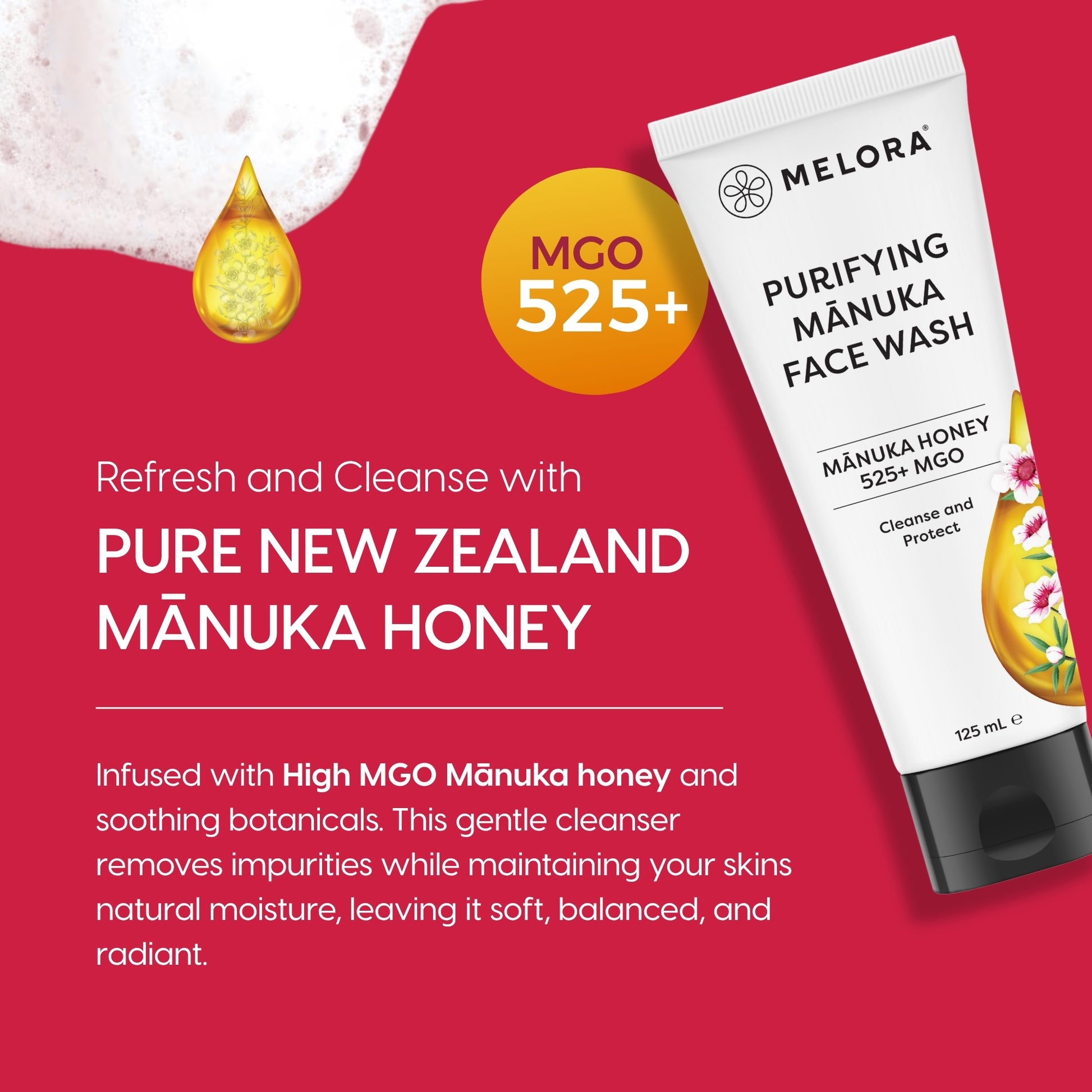 Purifying Mānuka Face Wash - Melora UK