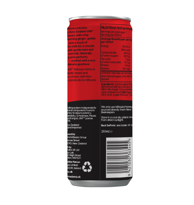 Sparkling Manuka Honey with Ginger, Turmeric, Apple & Kaitaia Fire Chilli