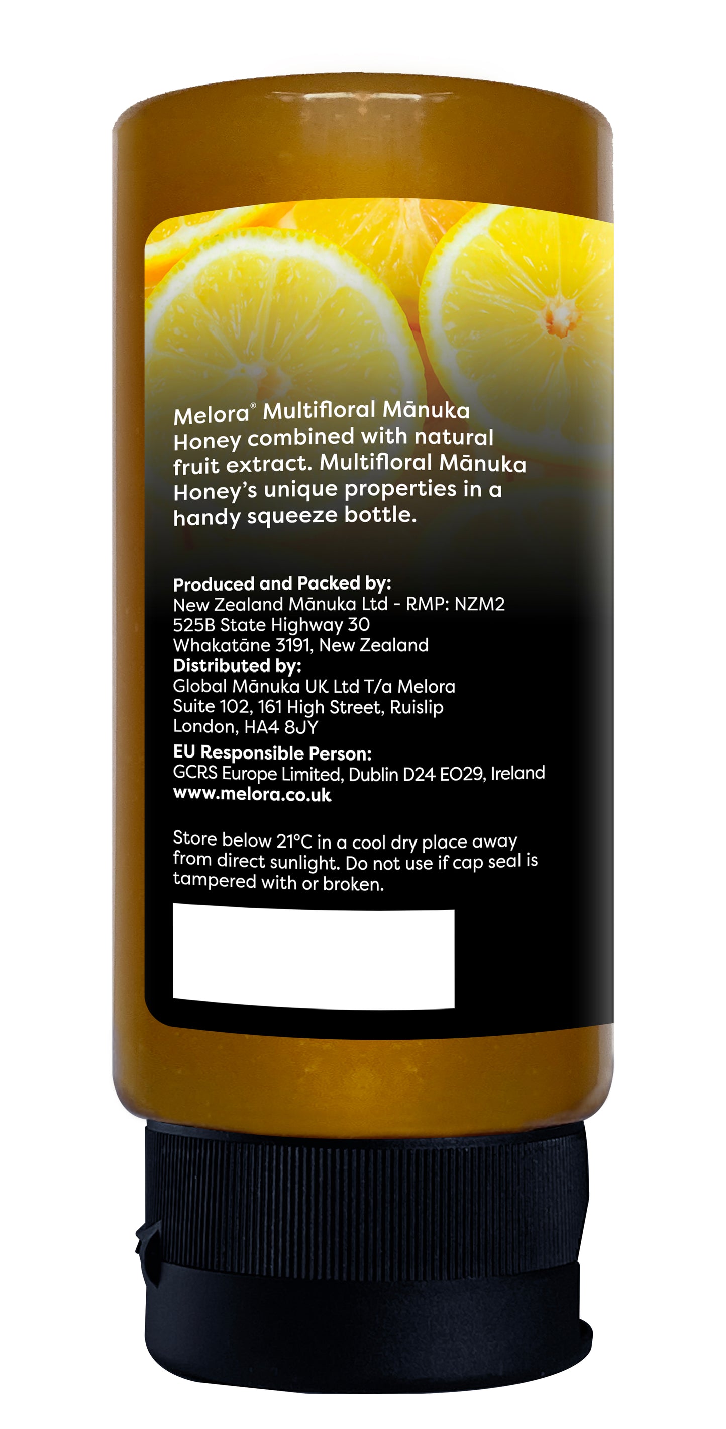 Mānuka Honey Squeeze Bottle 70+MGO Lemon - Melora