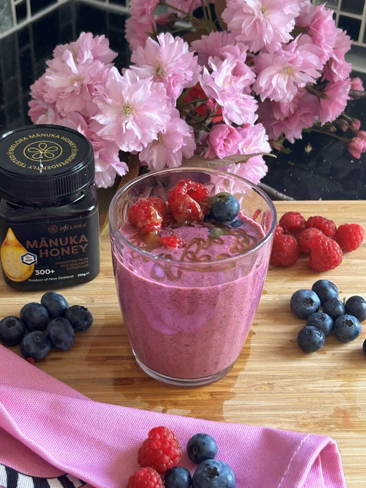 Raspberry and Blueberry Smoothie