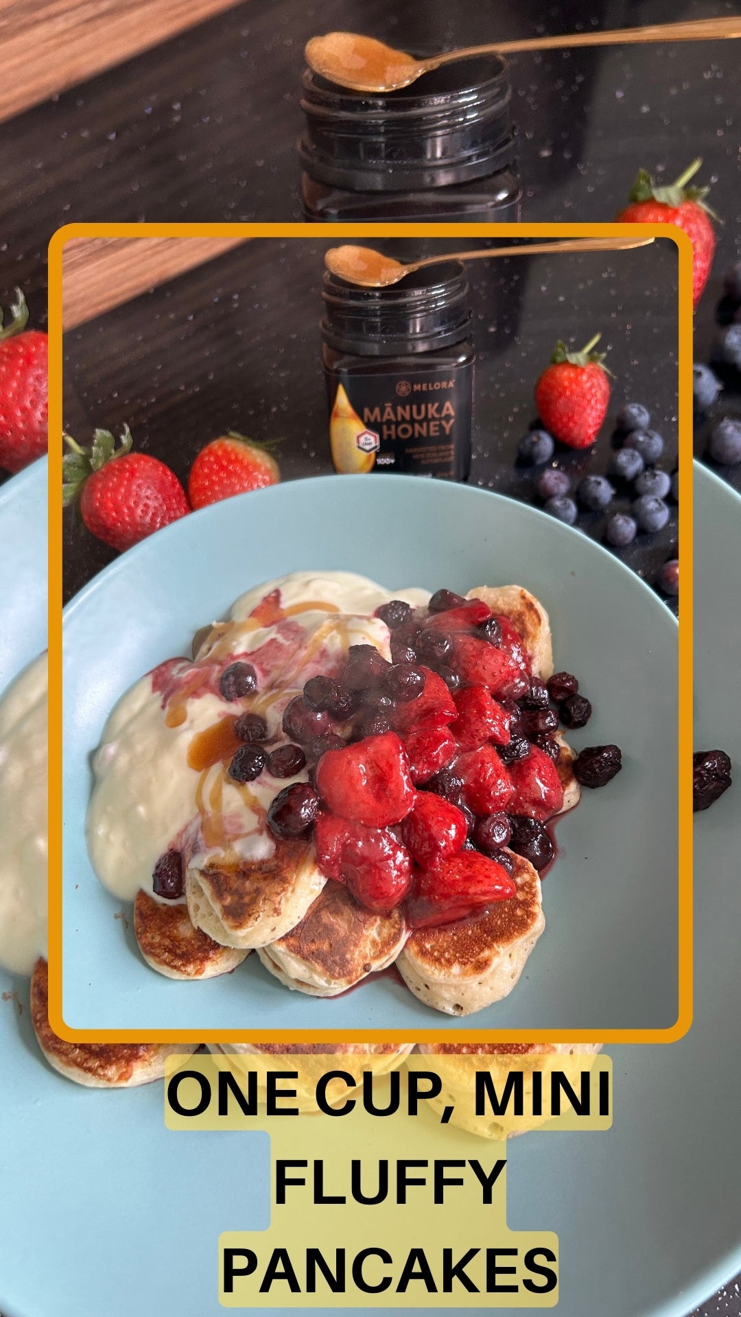 One-Cup Pancakes with a Symphony of Toppings: A Flavourful Twist on a Classic