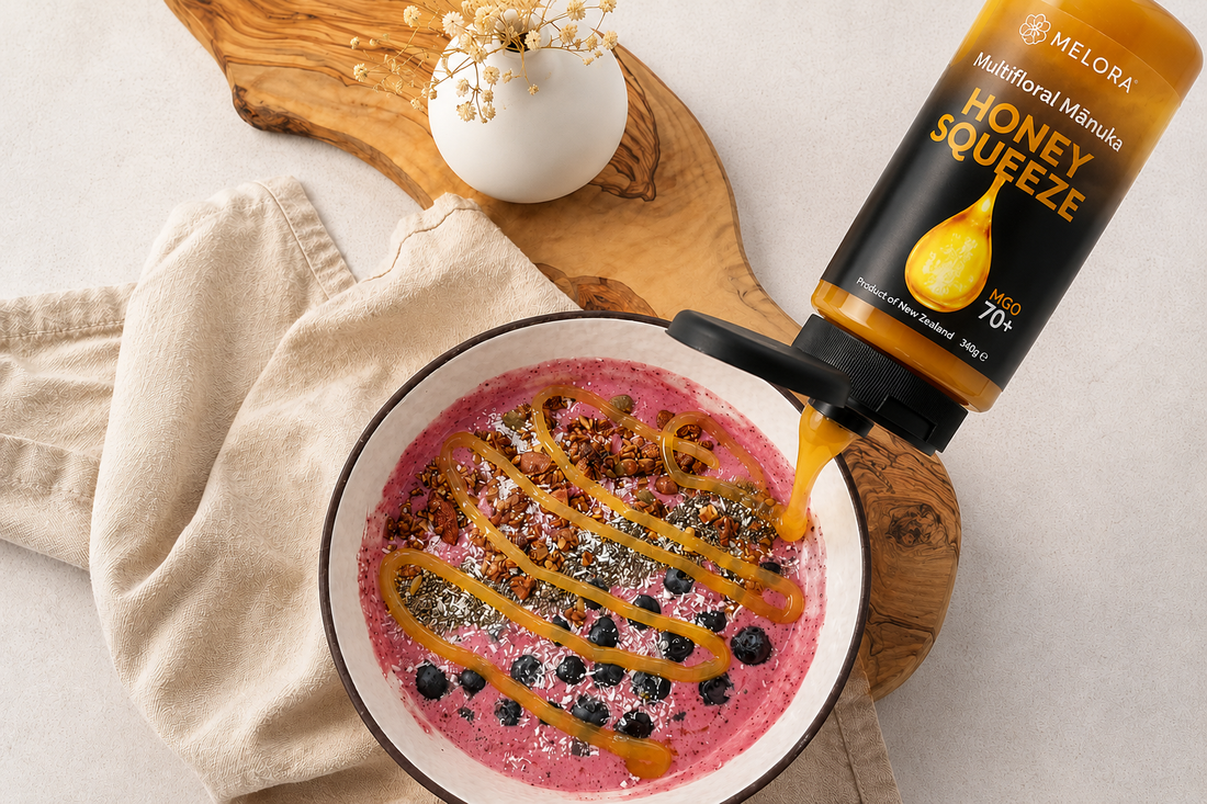 Blueberry Smoothie Bowl with Manuka Honey
