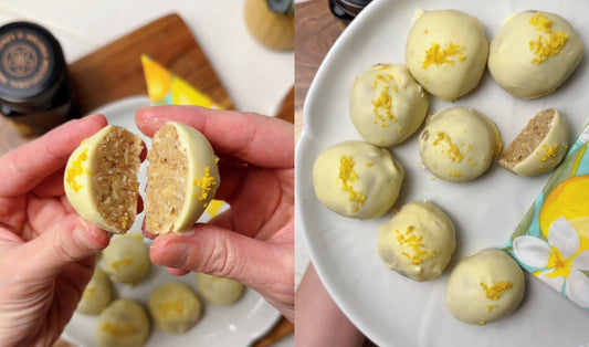 Almond Oat Lemon Cheesecake Balls