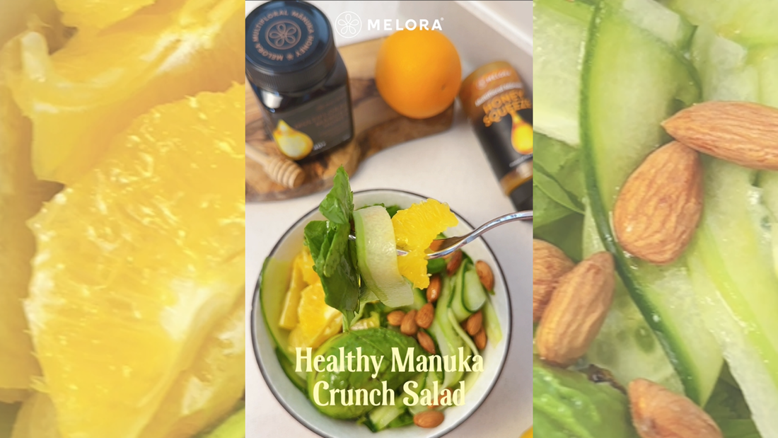 Healthy Mānuka Crunch Salad | Fresh Summer Salad with Melora Mānuka Honey
