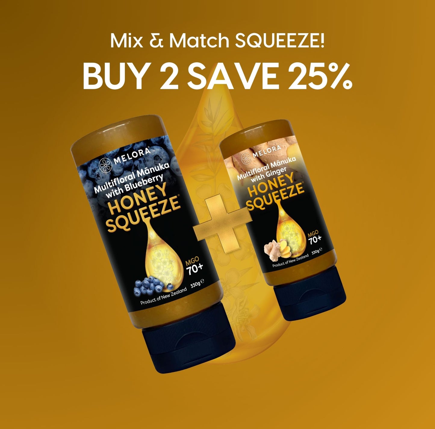 Mānuka Honey Squeeze Bottle 70+MGO Blueberry