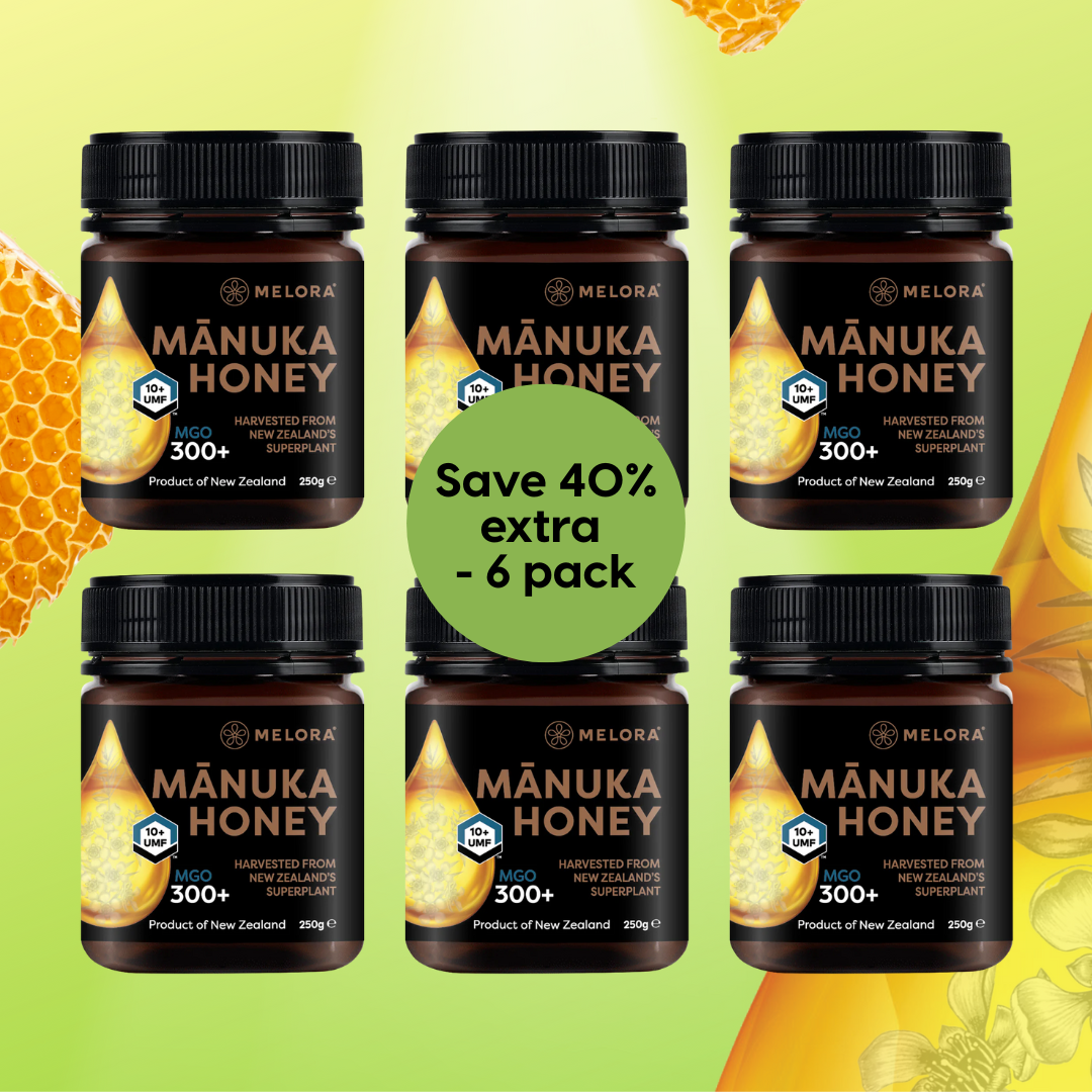 Mānuka Honey 300+ MGO 250g - Pack of 6 - Expires Feb 2026 - Melora UK