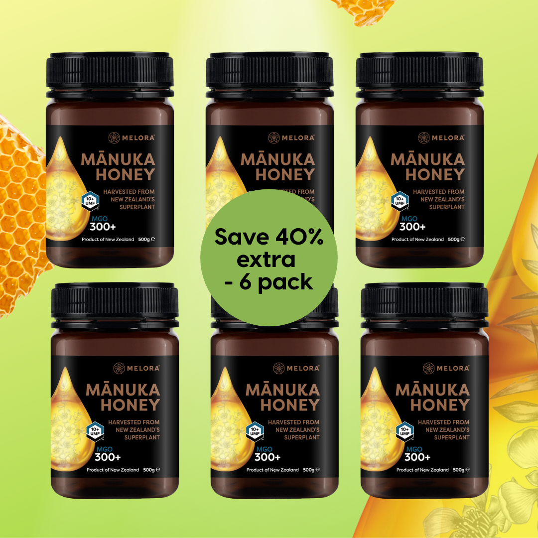 Mānuka Honey 300+ MGO 500g  - pack of 6 - Expires Feb 2026 - Melora UK