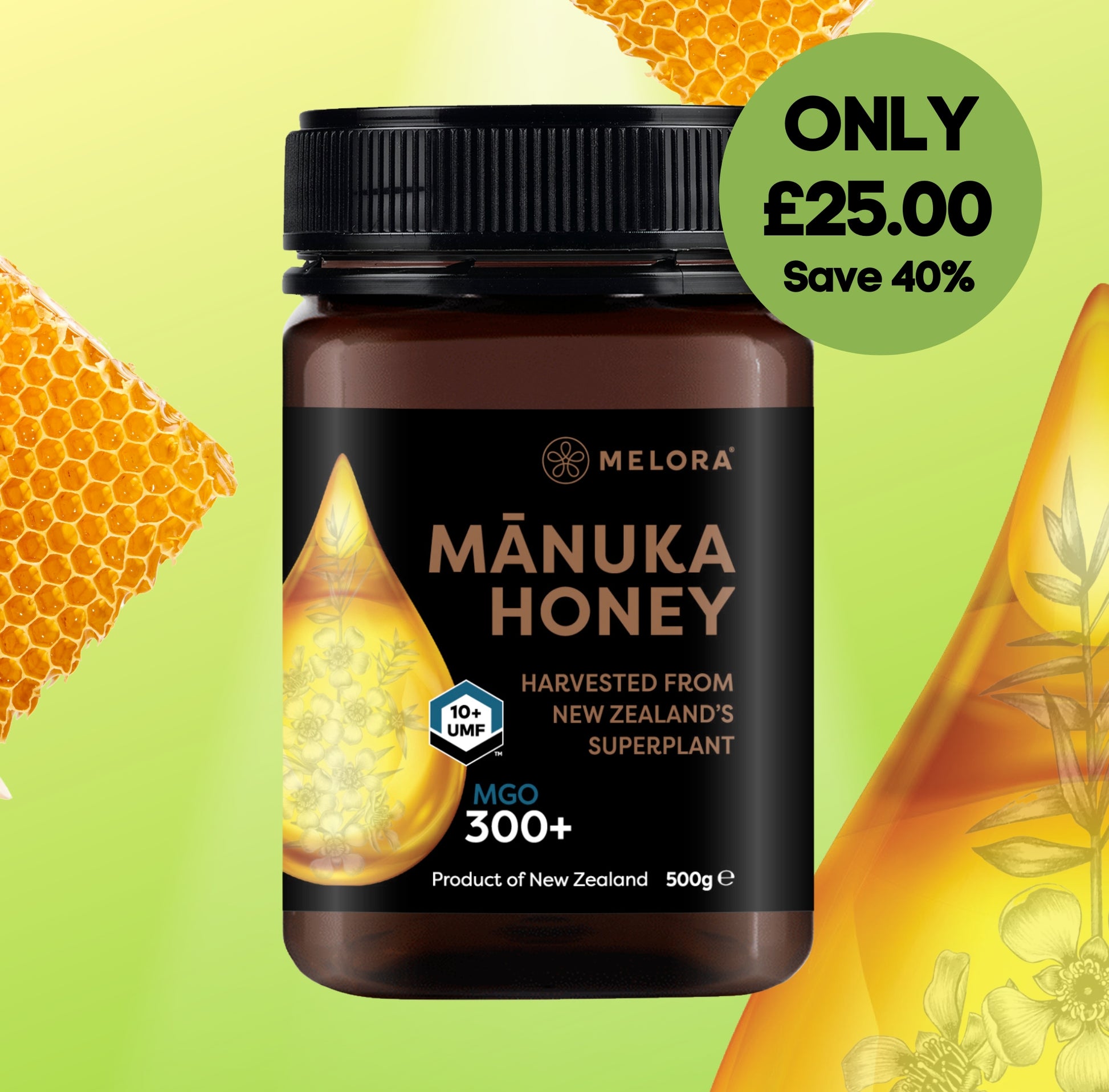 Mānuka Honey 300+ MGO 500g - Expires Feb 2026 - Melora UK