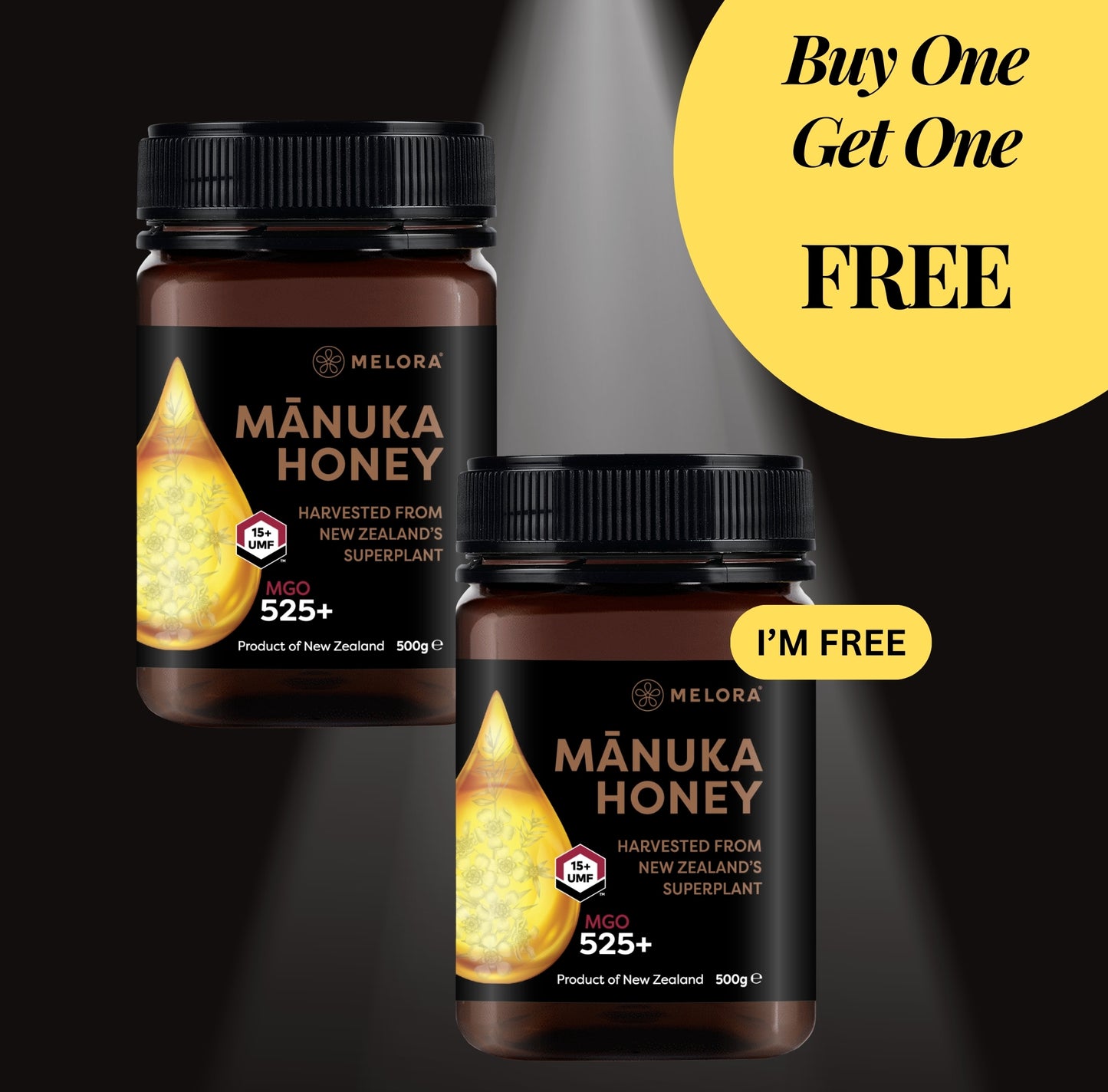 Mānuka Honey 525+ MGO 500g BOGOF (add 1 to the basket)