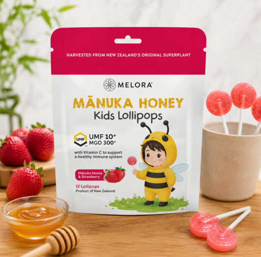 Melora Manuka Honey Kids Lollipops | Immune Support with Vitamin C