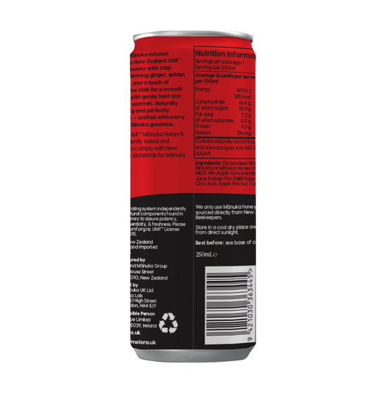 Sparkling Manuka Honey with Ginger, Turmeric, Apple & Kaitaia Fire Chilli
