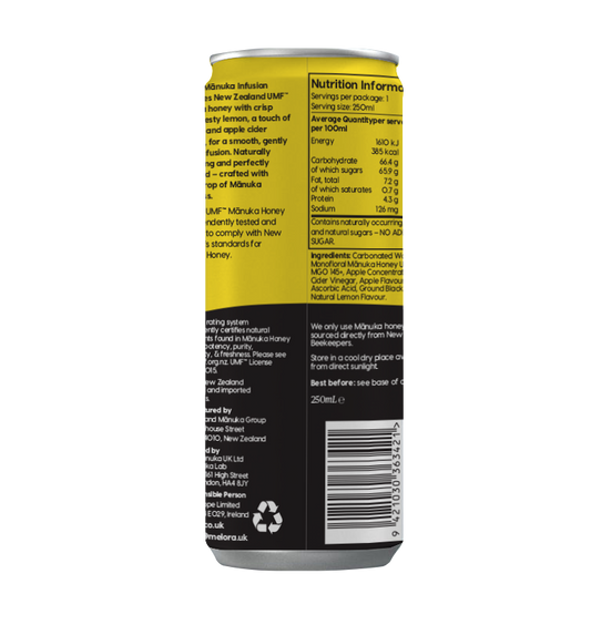 Sparkling Mānuka Honey with Lemon, Black Pepper & Apple Cider Vinegar