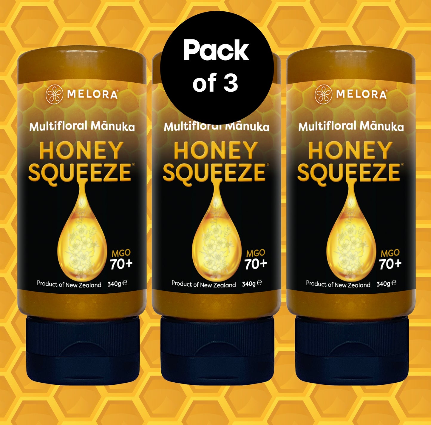 Mānuka Honey Squeeze Bottle 70+MGO Honey - VALUE PACK - EXPIRES 2/25