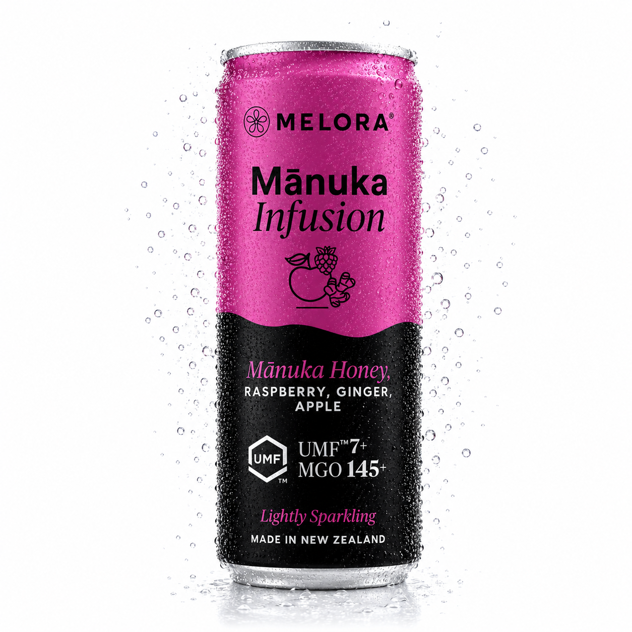 Sparkling Mānuka Honey with Raspberry, Ginger & Apple